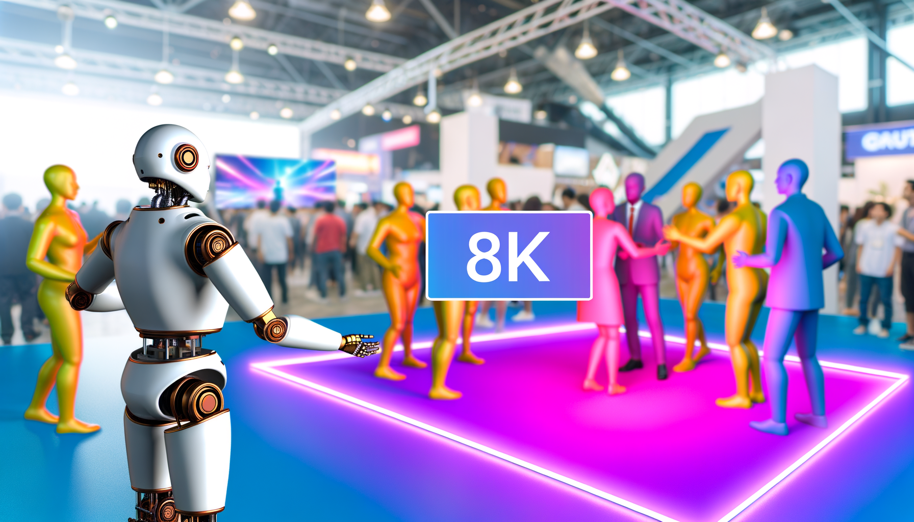 Интерактивные человекоподобные роботы Accenture на Hannover Messe 2025