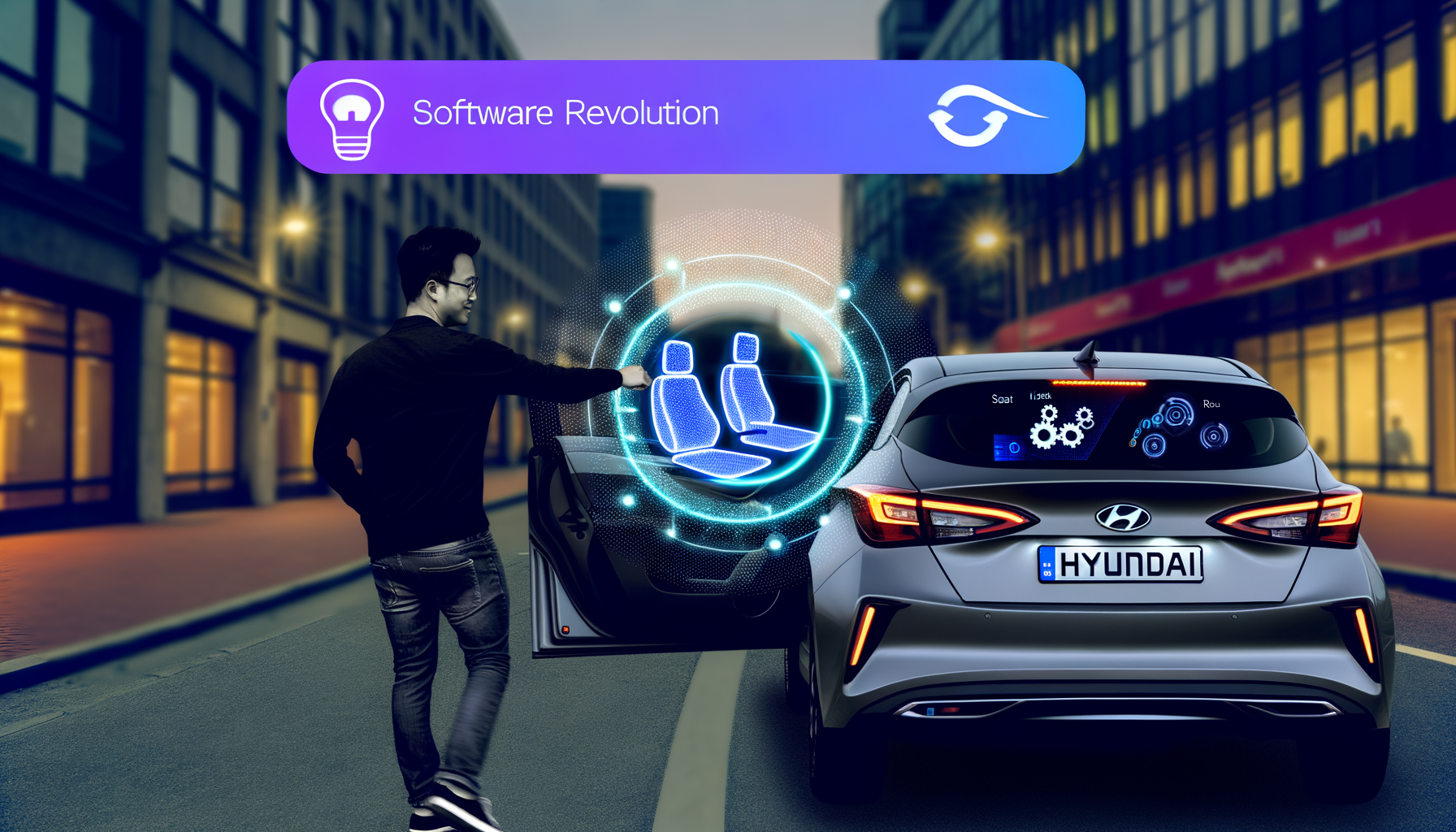 Автомобиль Hyundai с интегрированным современным программным обеспечением