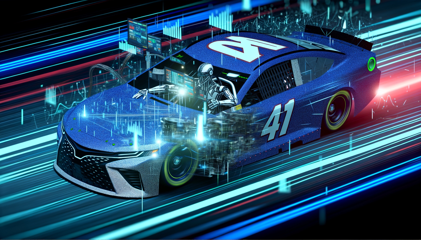 Искусственный интеллект в NASCAR, улучшая стратегию гонок.